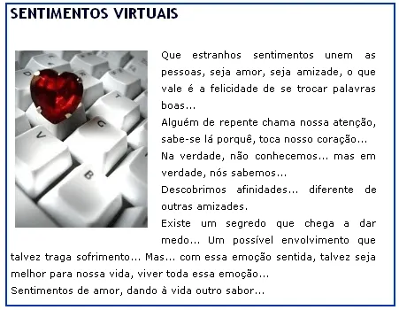 Sentimentos Intrínsecos: Sentimentos virtuais
