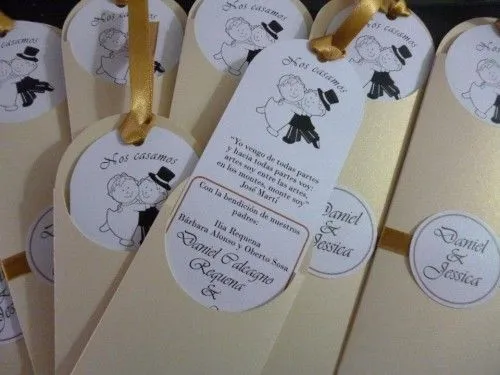 Separadores de libros como invitaciones de boda | Invitaciones ...