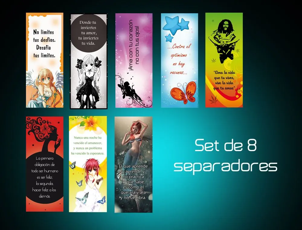 Separadores Para Tus Libros ~ Jpr Designer