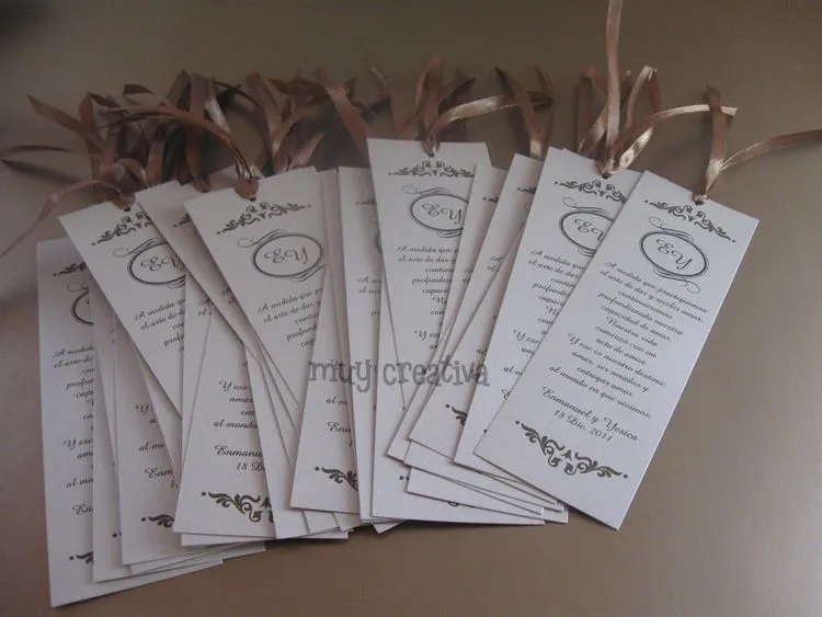 Separadores recuerdos de boda - Imagui