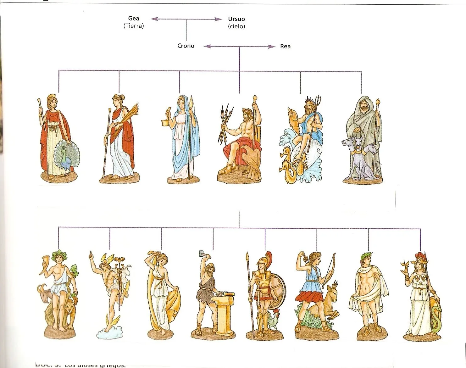 SÉPTIMO AÑO BÁSICO, SEGUNDO SEMESTRE: Imágenes De Los Dioses Griegos