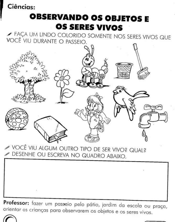 seres vivos para colorear