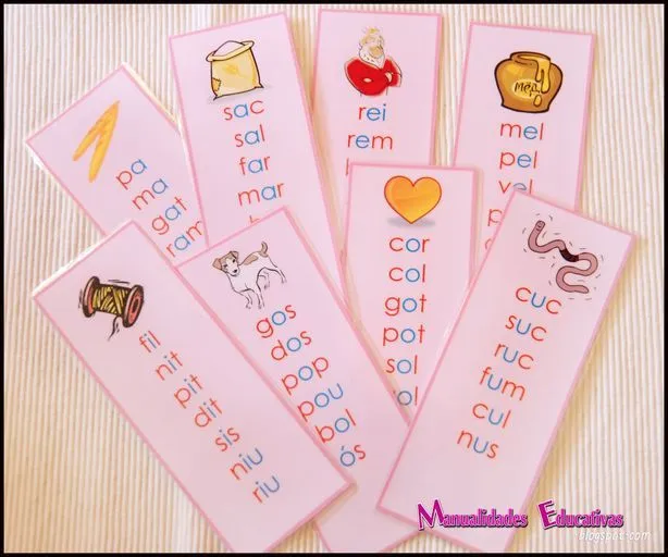 Serie Rosa Montessori - Listas de palabras (para imprimir ...