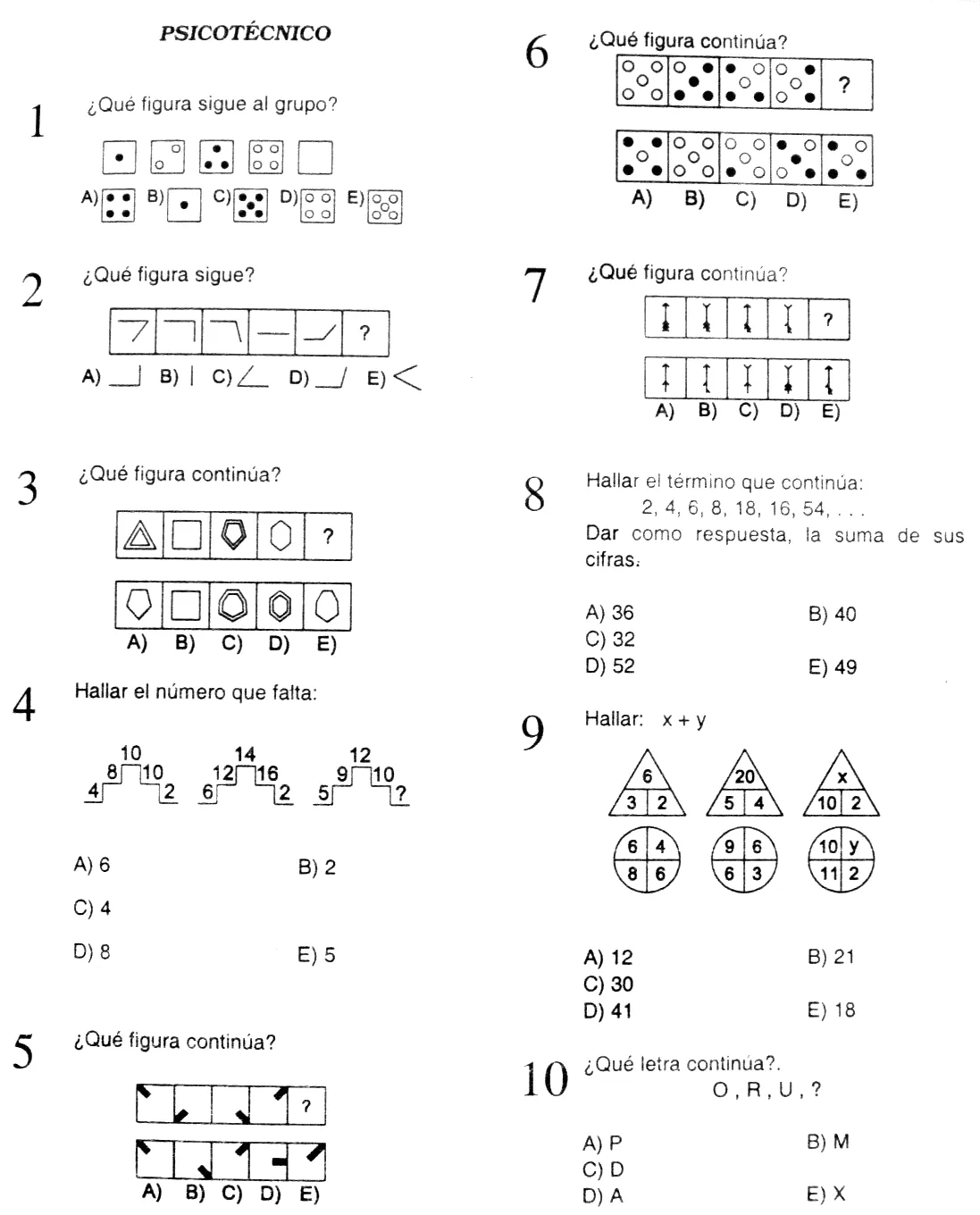 Series Gráficas Ejercicios Resueltos - Psicotécnico « Blog del ...