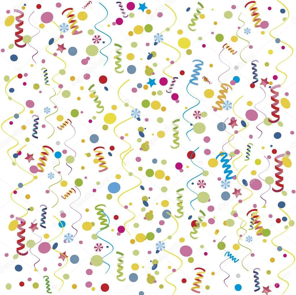 Serpentine confetti background - illustration, vector set | Stock ...