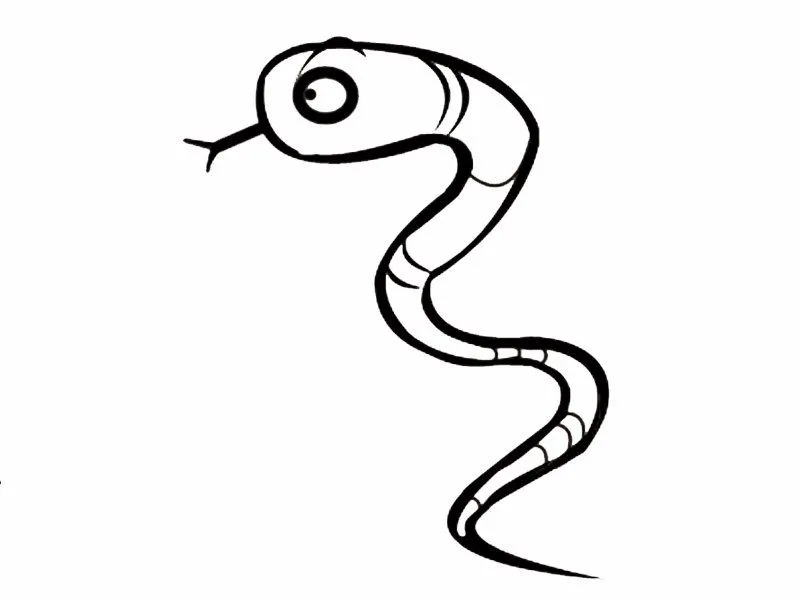 Serpiente de perfil: Dibujos para colorear