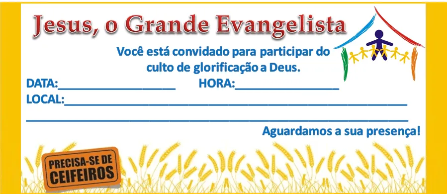 Servindo ao Senhor com Alegria: CRACHÁ E CONVITE