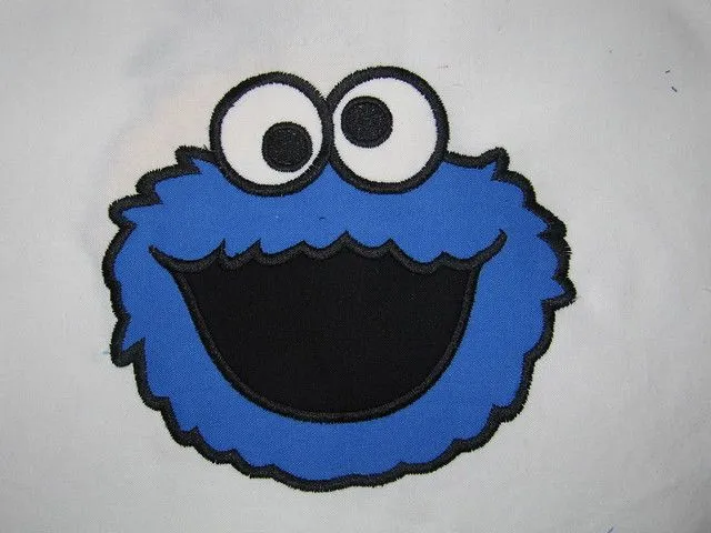 Sesame Street Cookie Monster Applique Quilt Block | Flickr - Photo ...