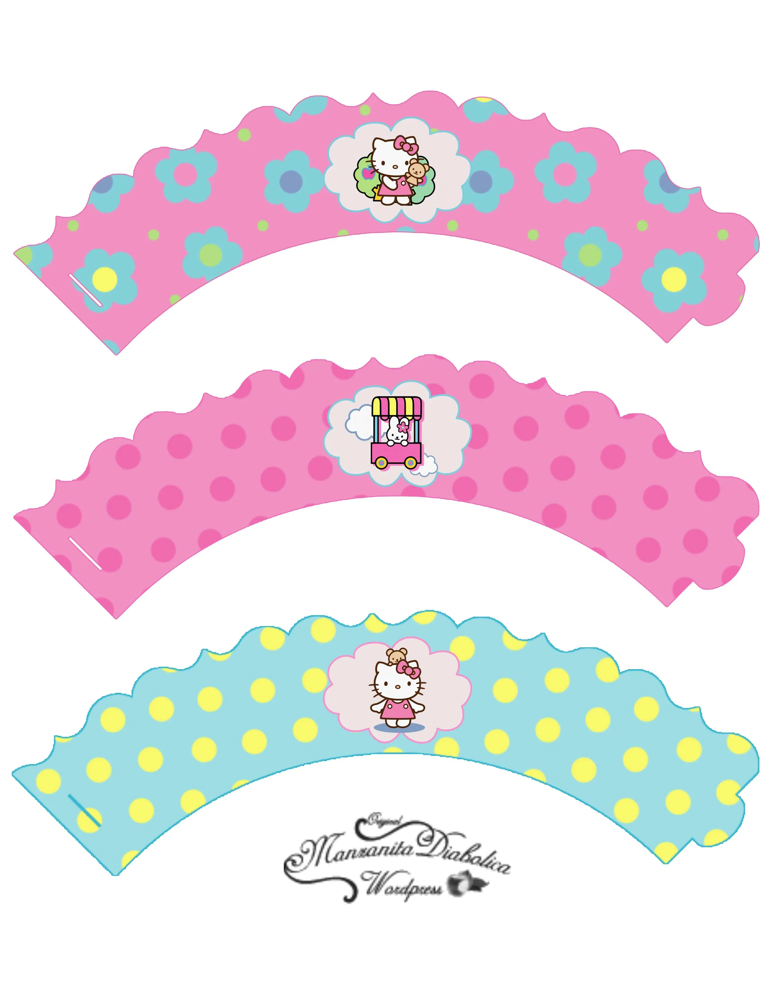 Set de imprimibles para fiesta Tema Hello kitty | Manzanita ...