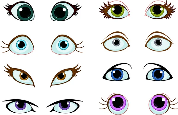 Set of cartoon eyes — Stock Vector © Dazdraperma #33937305