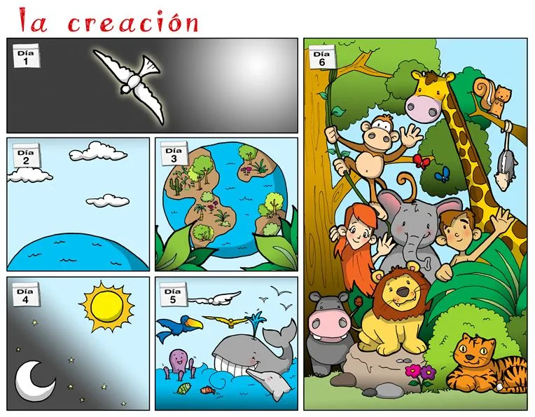 Dibujos de la Creación de Dios para niños - Imagui