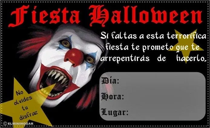 SGBlogosfera. María José Argüeso: INVITACIONES PARA HALLOWEEN