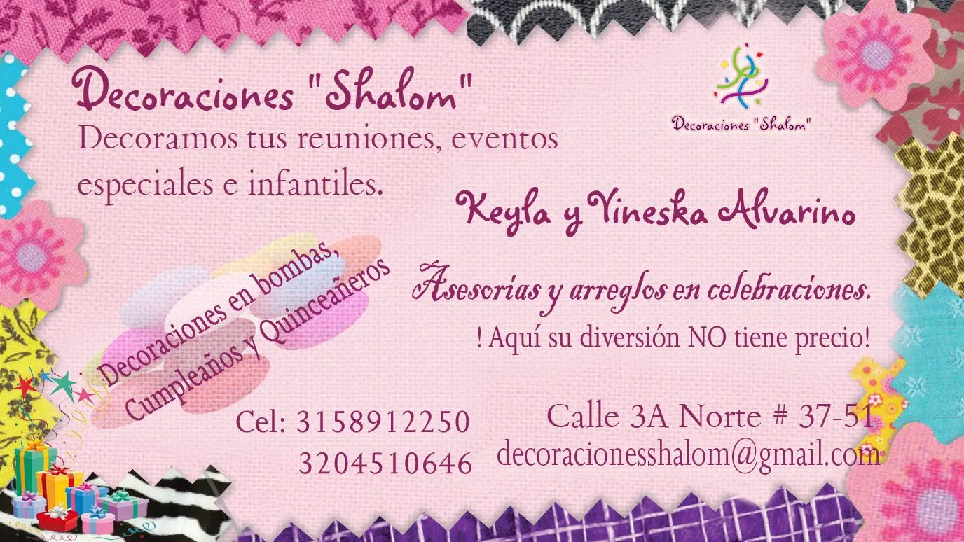 Shalom" Decoraciones