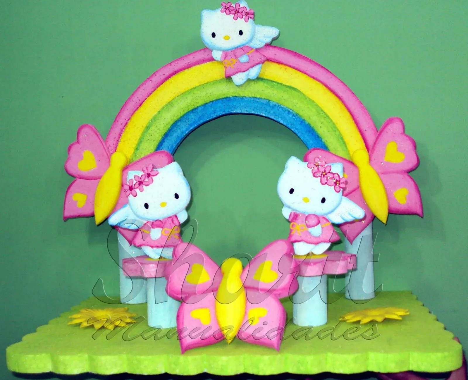 Sharit Manualidades y Mas: Centro de Mesa Hello Kitty