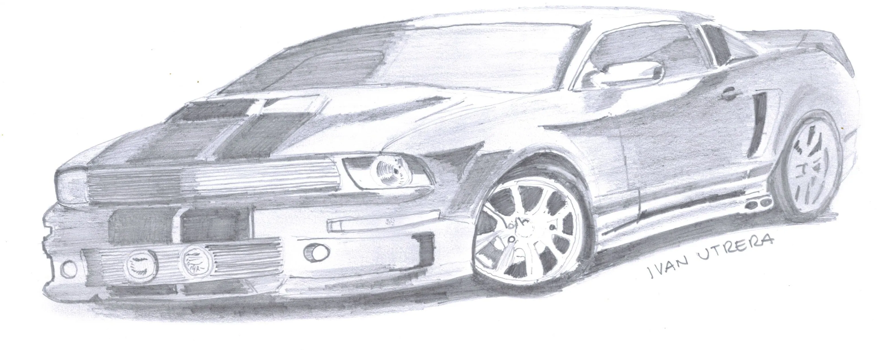 Shelby Mustang GT500 2006 a lápiz | Ivan Utrera