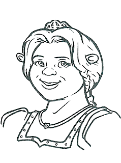  de Shrek para imprimir y colorear: Dibujo de Fiona de Shrek para ...