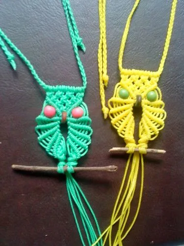 Siddhartha-----Diseño y Artesanias-----: Buhos de macrame