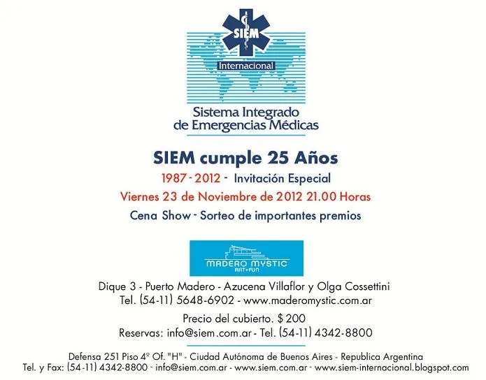 S.I.E.M.: SIEM INVITACION / ANIVERSARIO 25º / VIERNES 23 DE ...