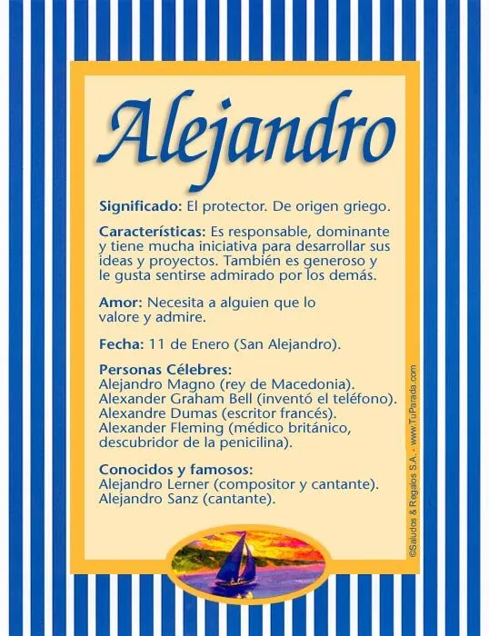 Significado del nombre de Alejandro