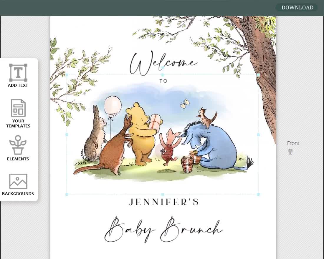 Signo de bienvenida de Winnie-The-Pooh decoraciones clásicas - Etsy España