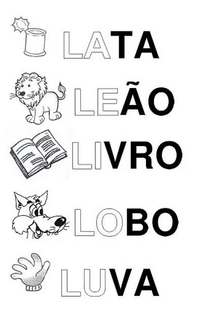 SILABÁRIO ALFABETO ILUSTRADO "A" a "Z" ATIVIDADES LETRAS ANIMAIS E ...