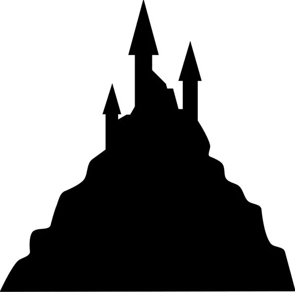 Silueta del castillo tenebroso Vector de imágenes prediseñadas ...