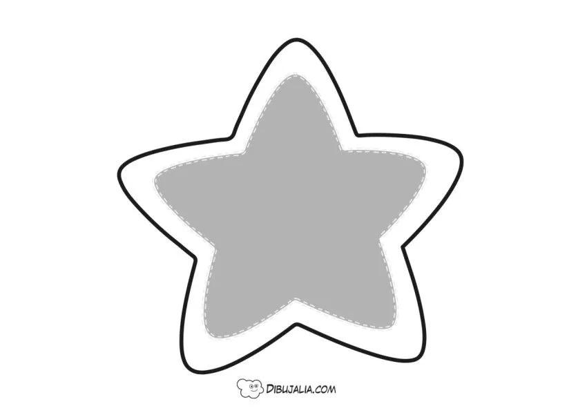 Silueta estrella brillante - Dibujo #1214 - Dibujalia - Dibujos para  Colorear y Recursos Educativos