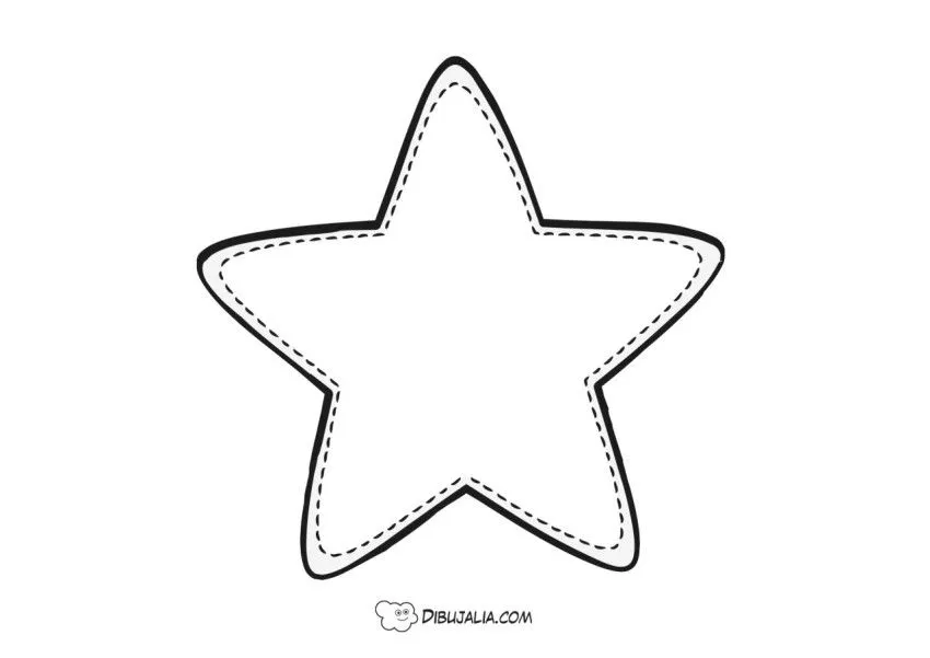 Silueta de estrella para decorar - Dibujo #1217 - Dibujalia - Dibujos para  Colorear y Recursos Educativos