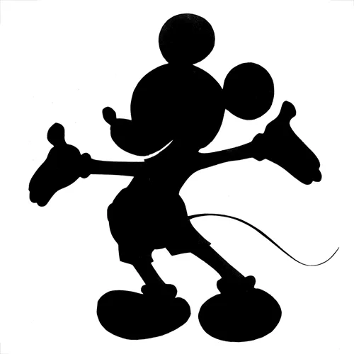 silueta de mickey mouse para imprimir-Imagenes y dibujos para imprimir