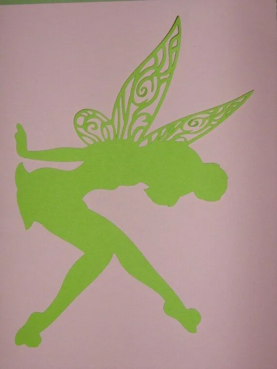 Silueta de Tinkerbell arte enmarcado por ThePaperdollPrincess