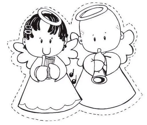 Siluetas de angeles para comunión - Imagui