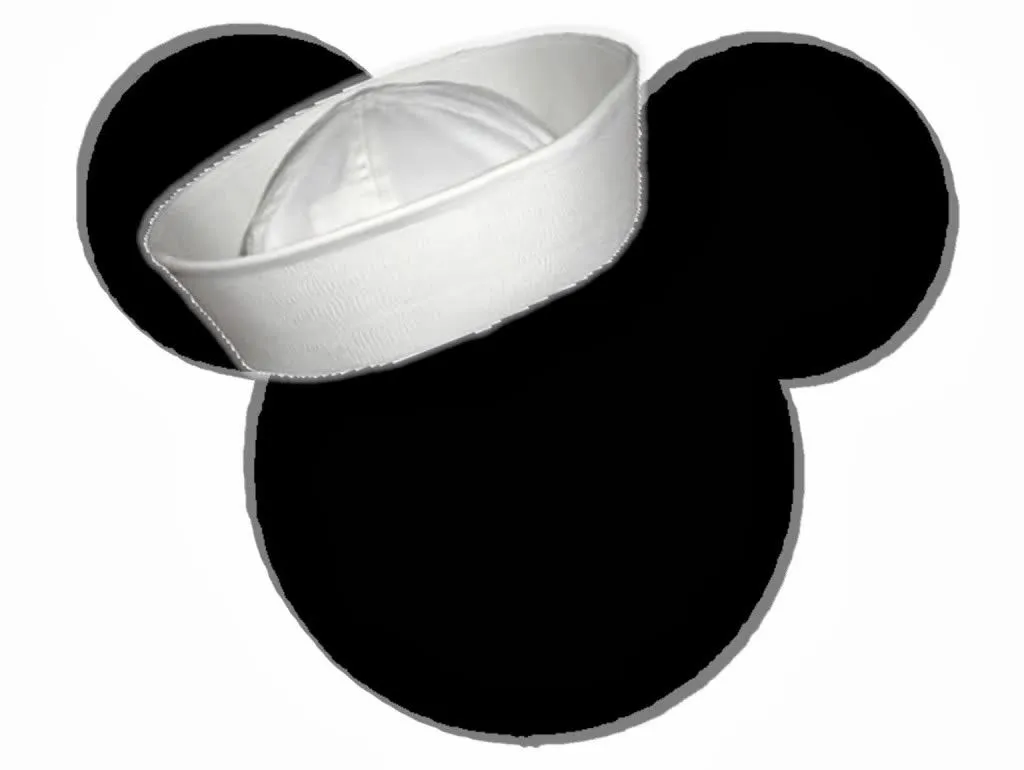 Siluetas de la cabeza de Mickey y Minnie con gorro marinero ...