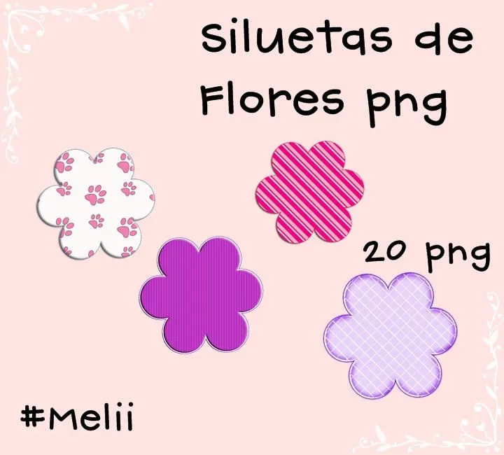 Siluetas de Flores png by ~MeliSmileMarie on deviantART