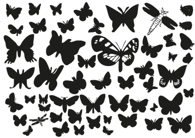 Siluetas de Mariposas VECTOR - nocturnar.com