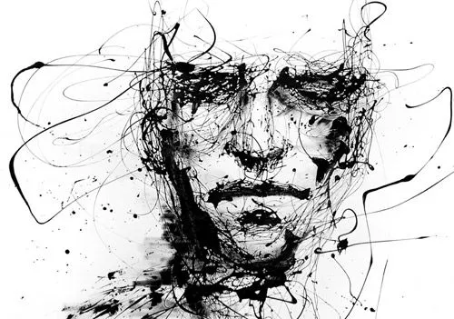 Pintura blanco y negro - Imagui