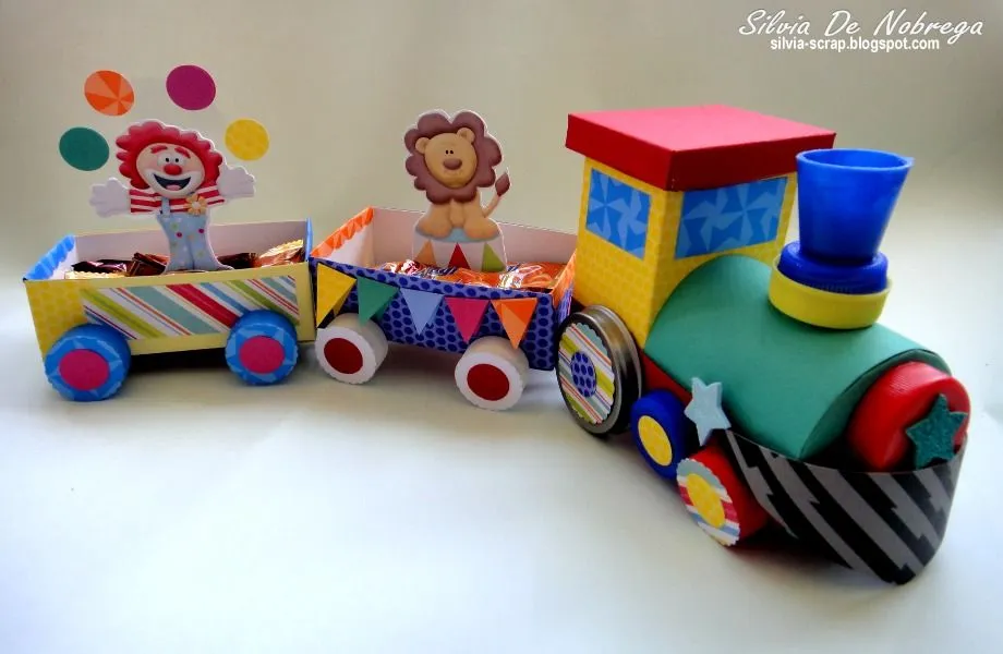 Silvia Scrap: Tutorial: Tren del circo