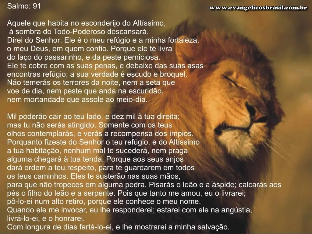 Sim Jesus Cura: SALMO 91