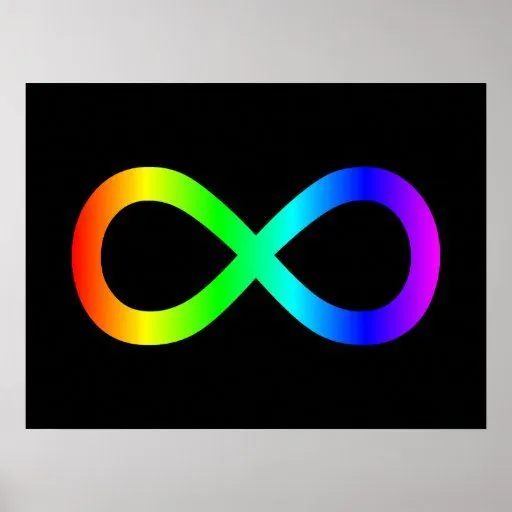 Símbolo del infinito del arco iris poster | Zazzle