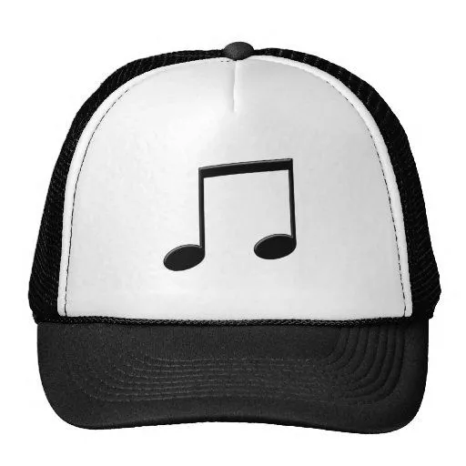 Símbolo de música emitido de la nota gorros bordados de Zazzle.