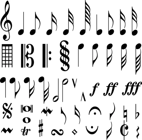 símbolos musicales — Vector stock © milagli #11993772