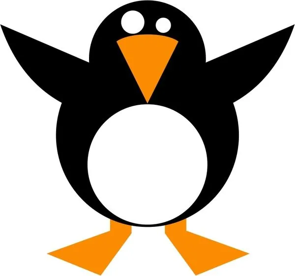 Simple pingüino Vector de imágenes prediseñadas - vectores gratis ...