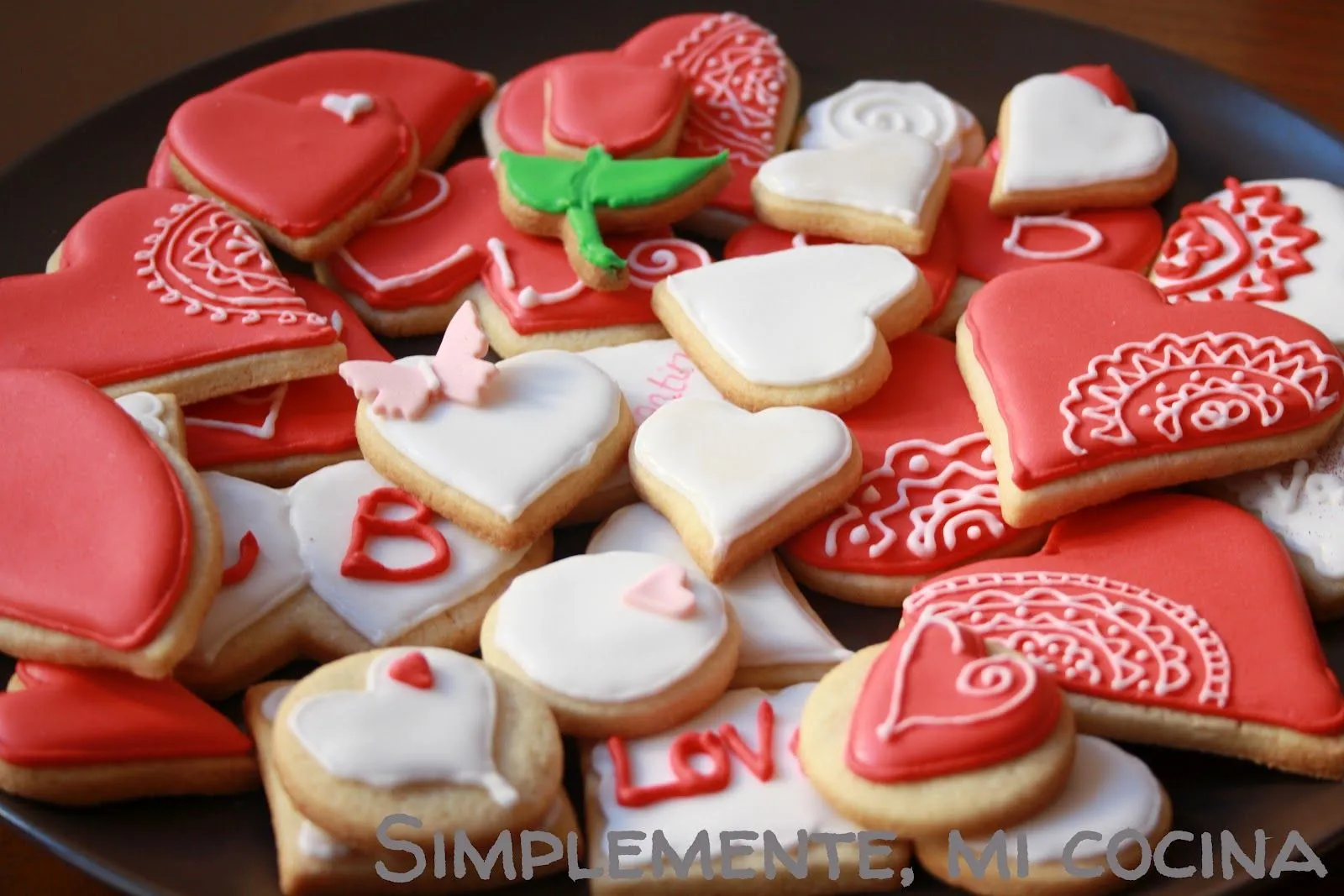 Simplemente, mi cocina: Galletas decoradas con glasa (San Valentín)