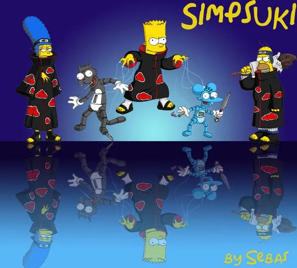 SIMPSON'S AKATSUKI by ~cpataky on deviantART