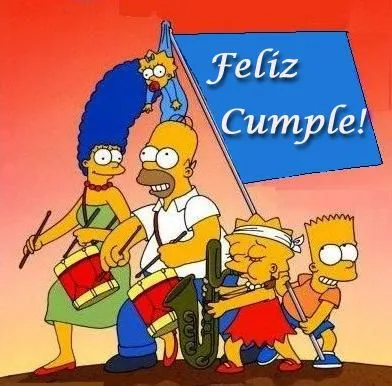 Los Simpsons te desean que tengas un Feliz cumple