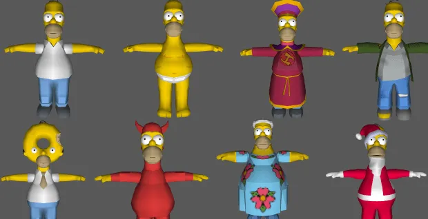 SImpsons Hit and Run- Homer - 3d model - .obj