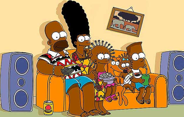Los Simpsons' se vuelven negros para el estreno de la serie en ...