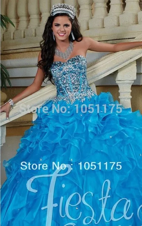 Vestidos de quinceanera color turquesa - Imagui