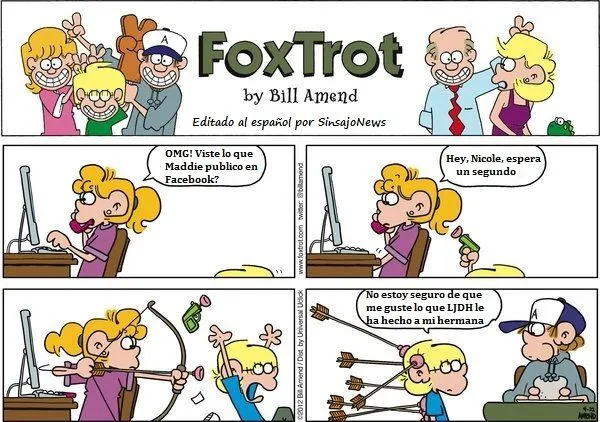 Sinsajo News: Comic editado al español: FoxTrot hace referencia a LJDH