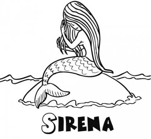 Sirena: Dibujos para colorear