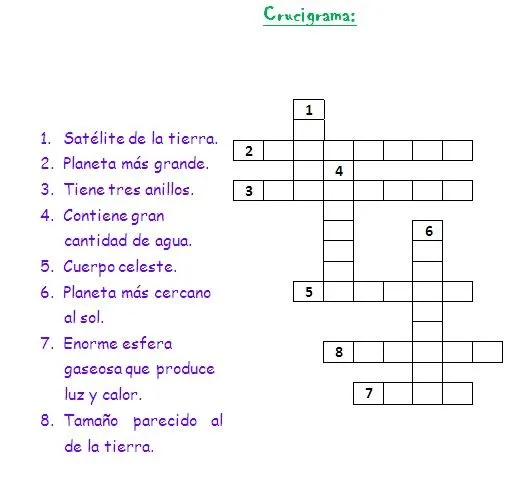 sistema solar: ACTIVIDADES